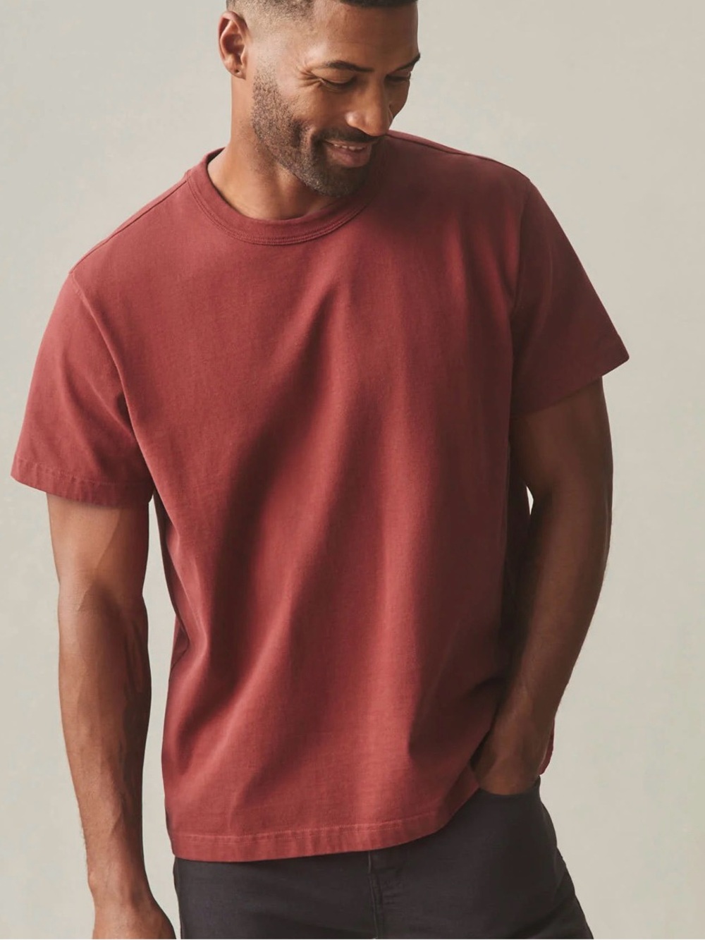 American Giant Everest Tee Large Black Heavyweight 15.2oz Made USA Boxy Fit T - Picture 5 of 6